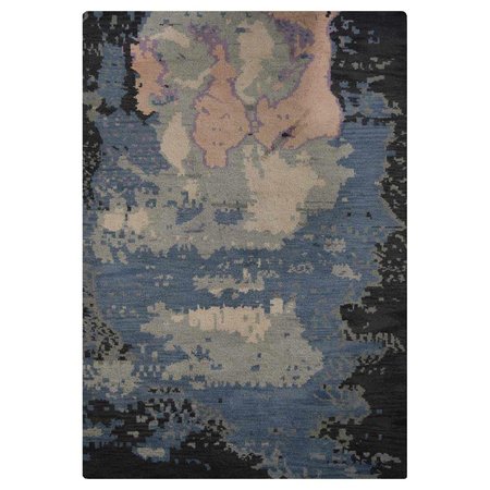 JENSENDISTRIBUTIONSERVICES 10 x 14 ft. Hand Knotted Wool Contemporary Rectangle Area Rug, Multi Color MI1553344